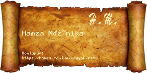 Hamza Mónika névjegykártya
