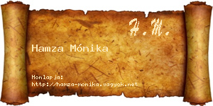 Hamza Mónika névjegykártya