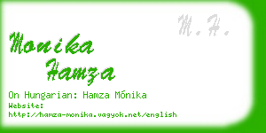 monika hamza business card