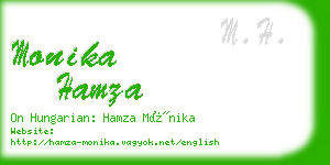 monika hamza business card